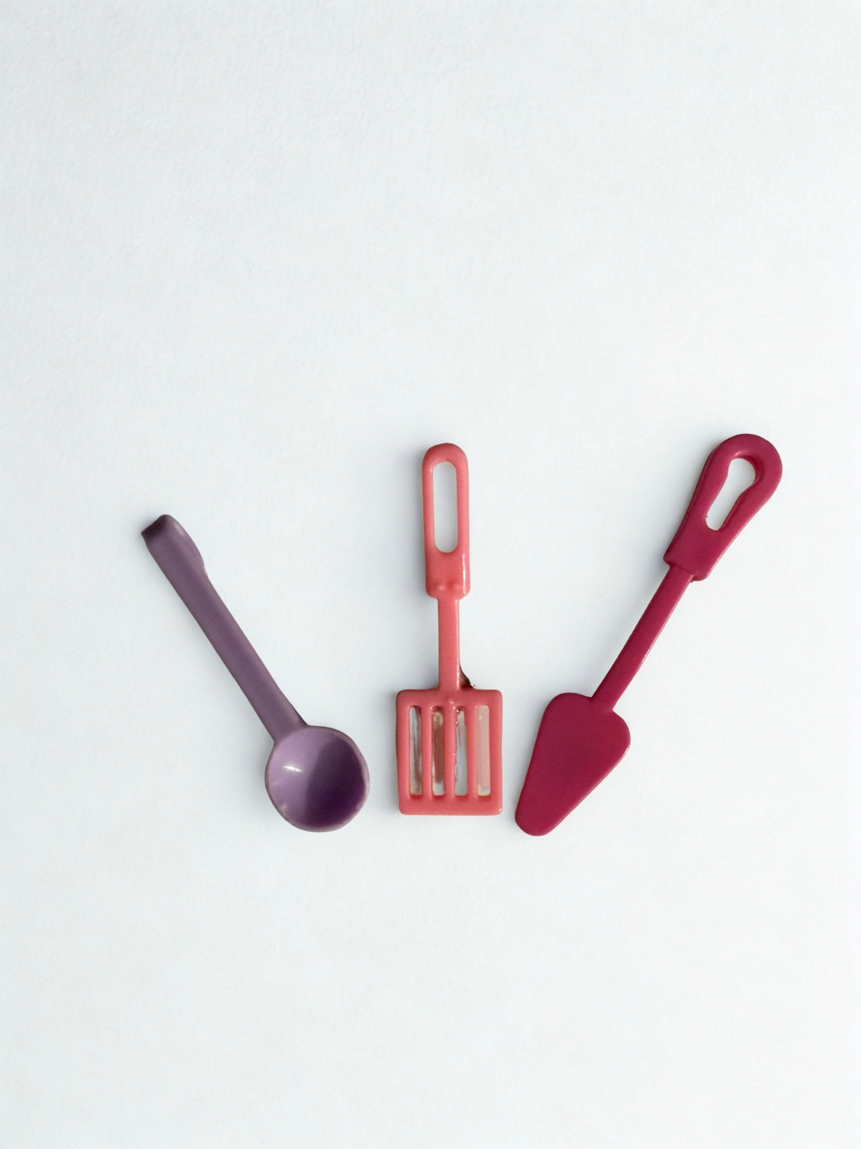 Vintage Barbie Kitchen Utensils Fridge Magnets Trio